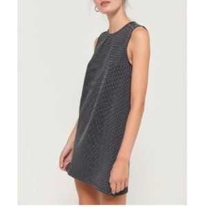 UO seersucker polka dot shift dress
